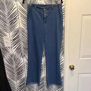 LA MIEL Blue High Waist Flare Women's Jeans